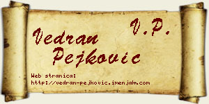 Vedran Pejković vizit kartica